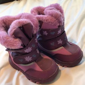Purple snow boots